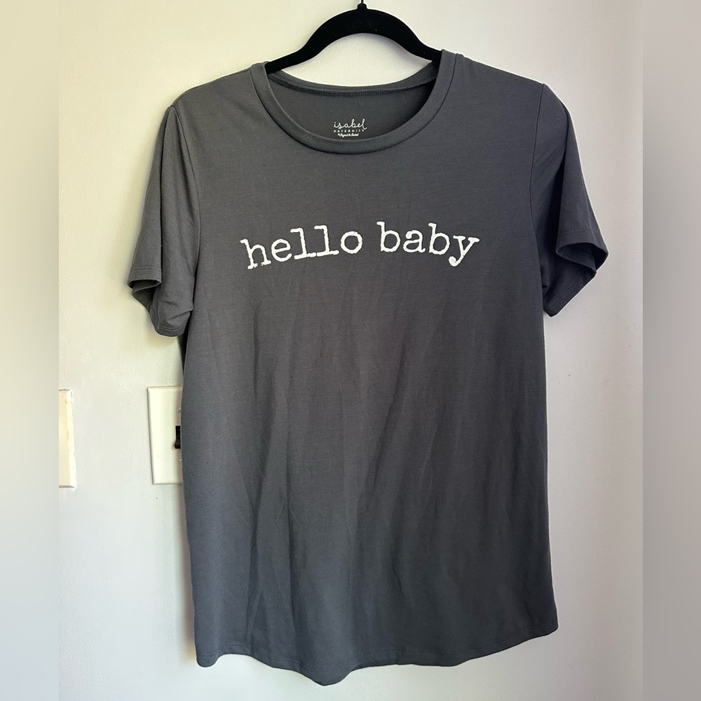 Isabel Maternity by Ingrid & Isabel - Hello Baby graphic tee shirt